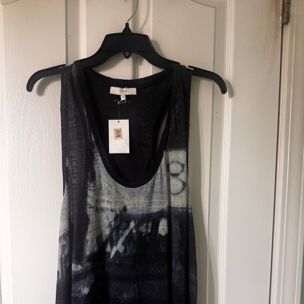 IRO Artistic Dark Blue  and Gray Tank Top